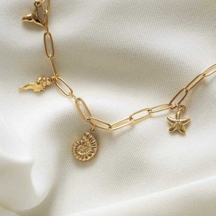 Summer Sea Beach Pendant Charm Necklace