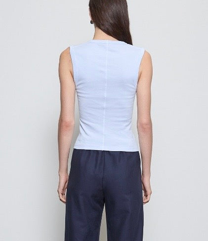 Pale Blue Supima Cotton Classic Sleeveless Tee