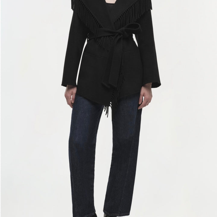 Black Rowen Fringe Jacket