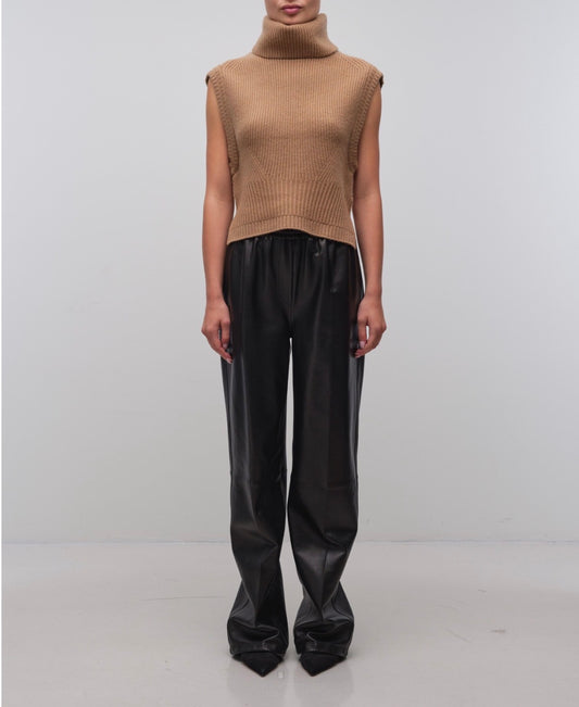 Camel Maple Wool Cashmere Top
