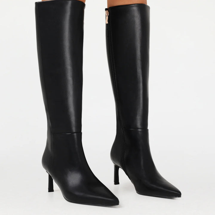 Black Jaelyn Leather Boot
