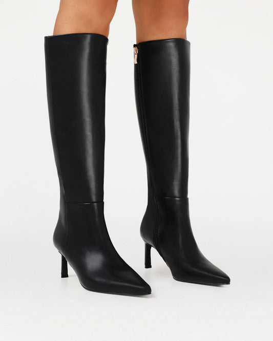 Black Jaelyn Leather Boot