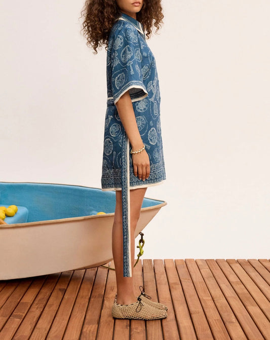 Blue Lucky Mini Dress