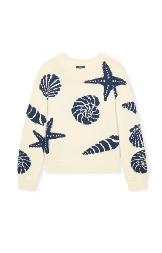 Navy Seashells Zoey Sweater
