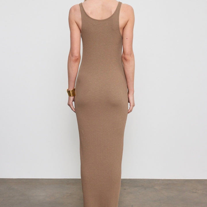 Army Military Rib Slim Tank Dress