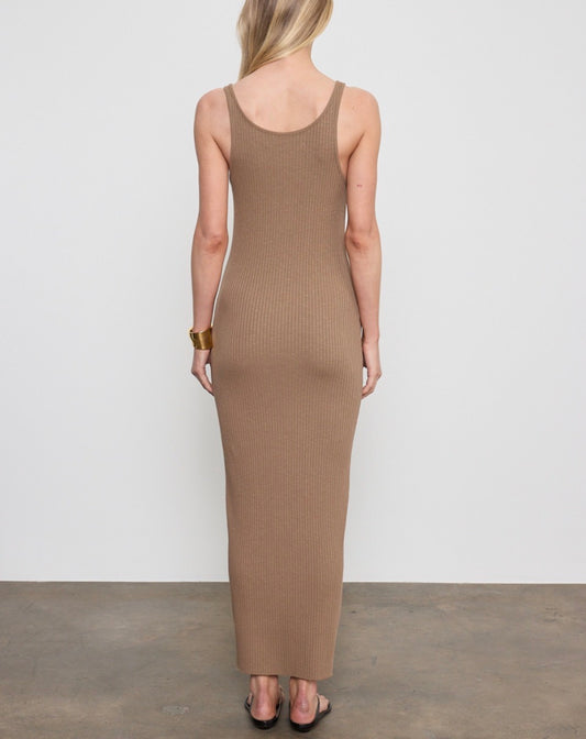 Army Military Rib Slim Tank Dress
