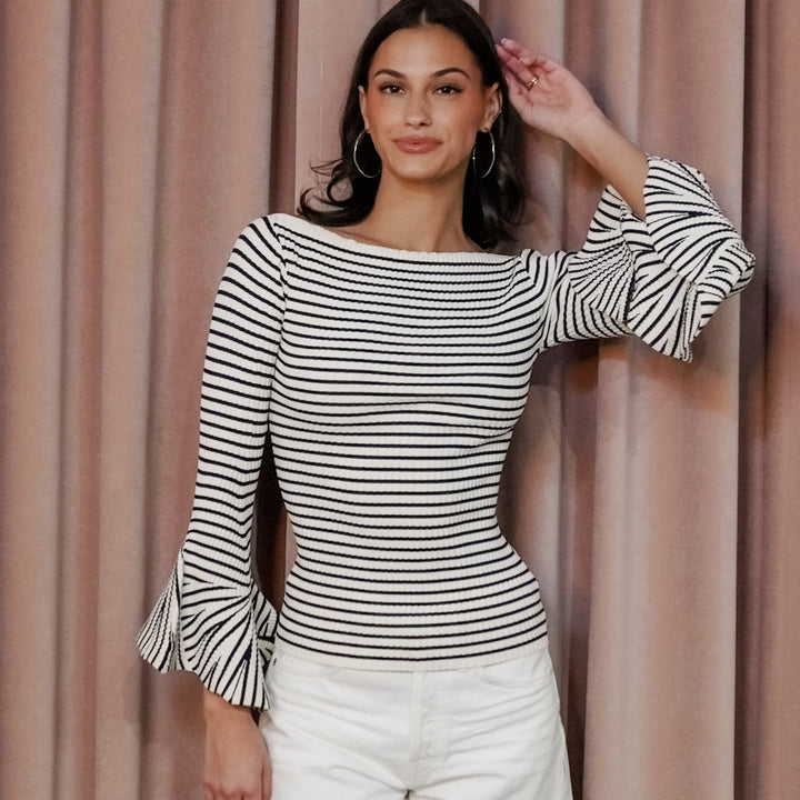 Striped Aster Knit Top