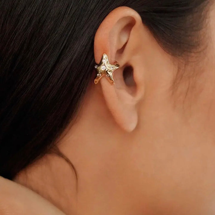 Gold Starfish Luxe Ear Cuff