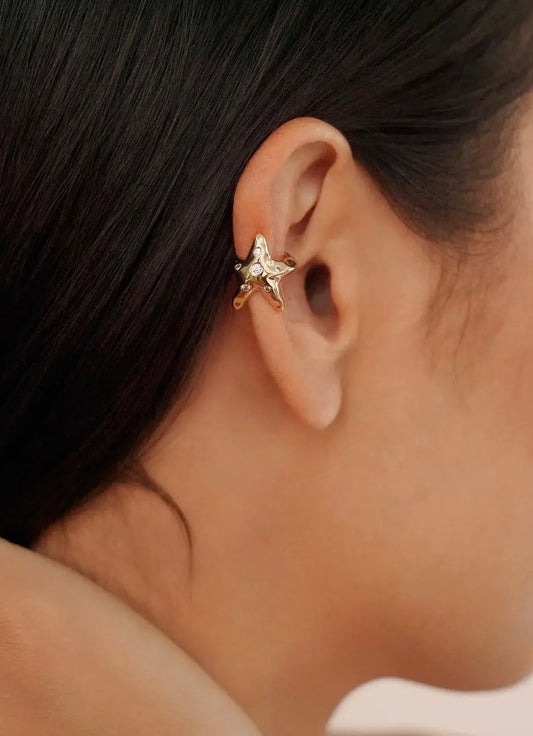 Gold Starfish Luxe Ear Cuff