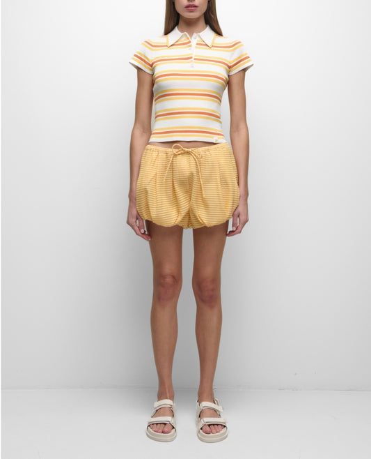 Mango Clementine Stripe Luka Polo