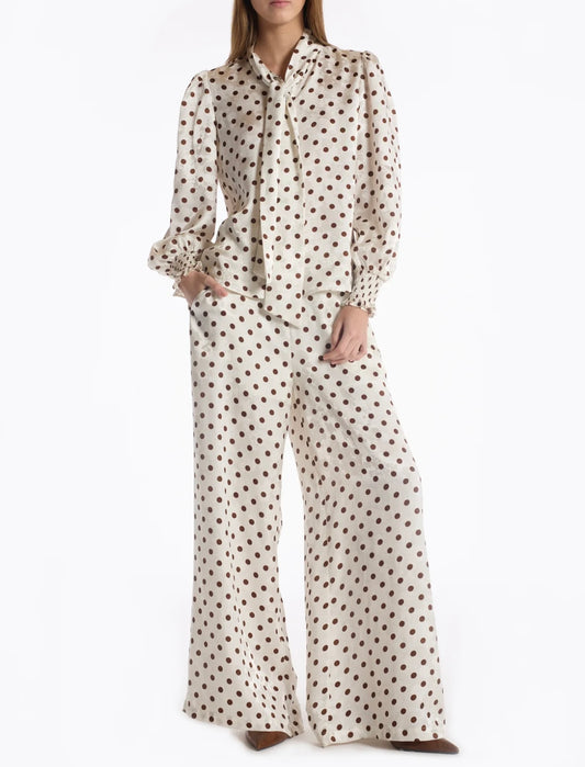 Brown Polka Dot Sally Blouse