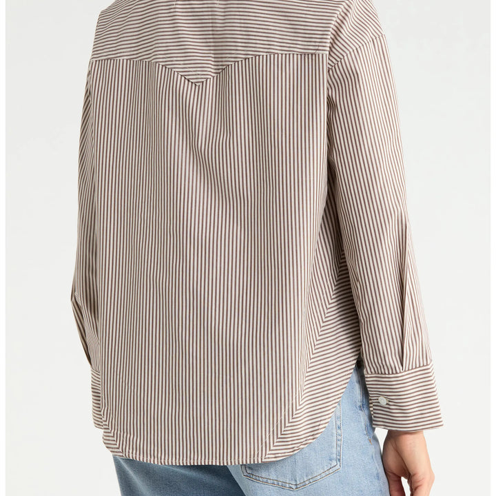 Brownglen Stripe Oversized Cowboy Shirt