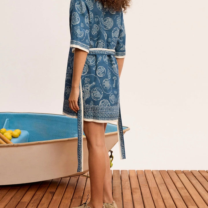 Blue Lucky Mini Dress