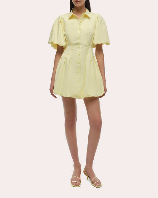 Buttercream Cleo Balloon Pintuck Mini Dress