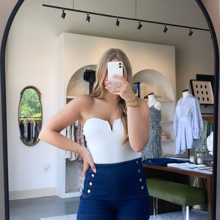 Sailor Denim Snap Shorts