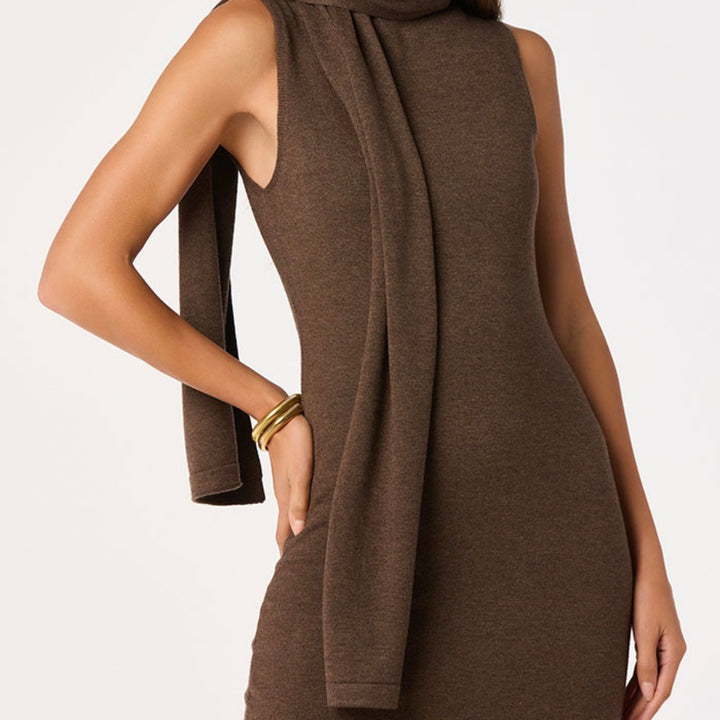 Brown Shyanne Scarf Dress