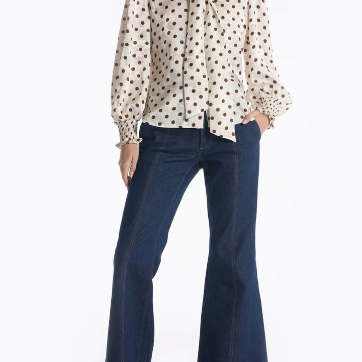 Brown Polka Dot Sally Blouse