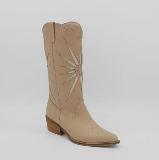 Tan Leather Moonrise Cowboy Boots