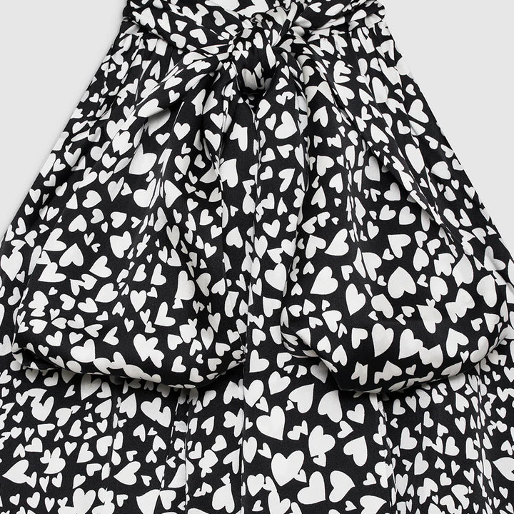 Black and White Heart Brooke Top