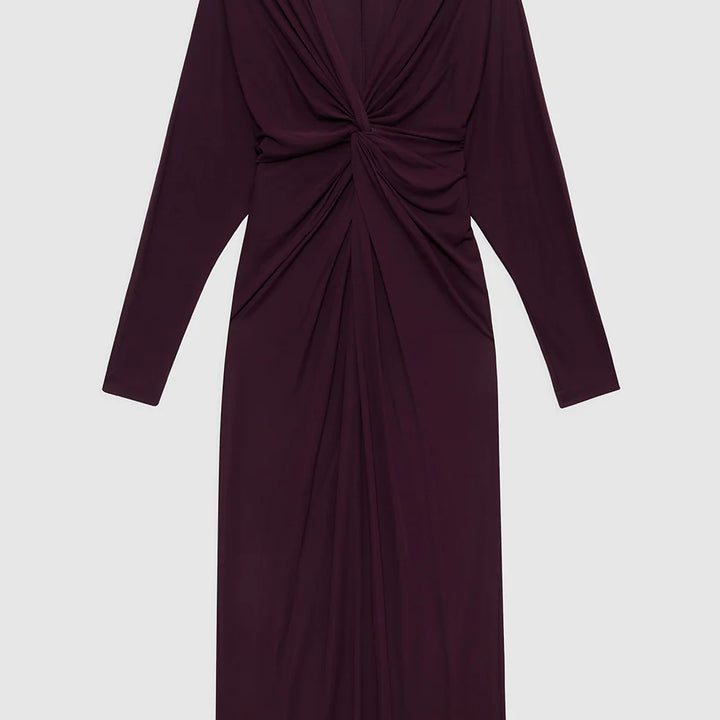 Bordeaux Mathilde Midi Dress