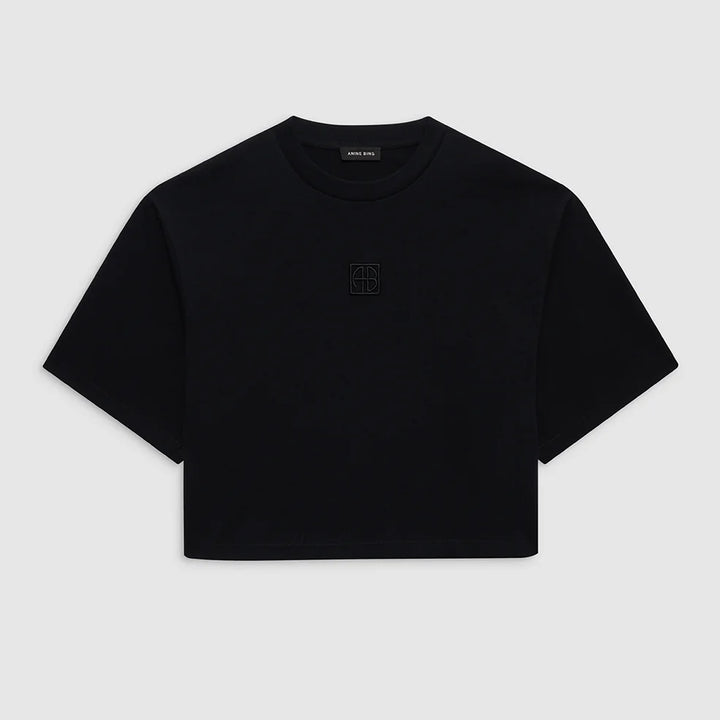 Black Myers Cropped Tee