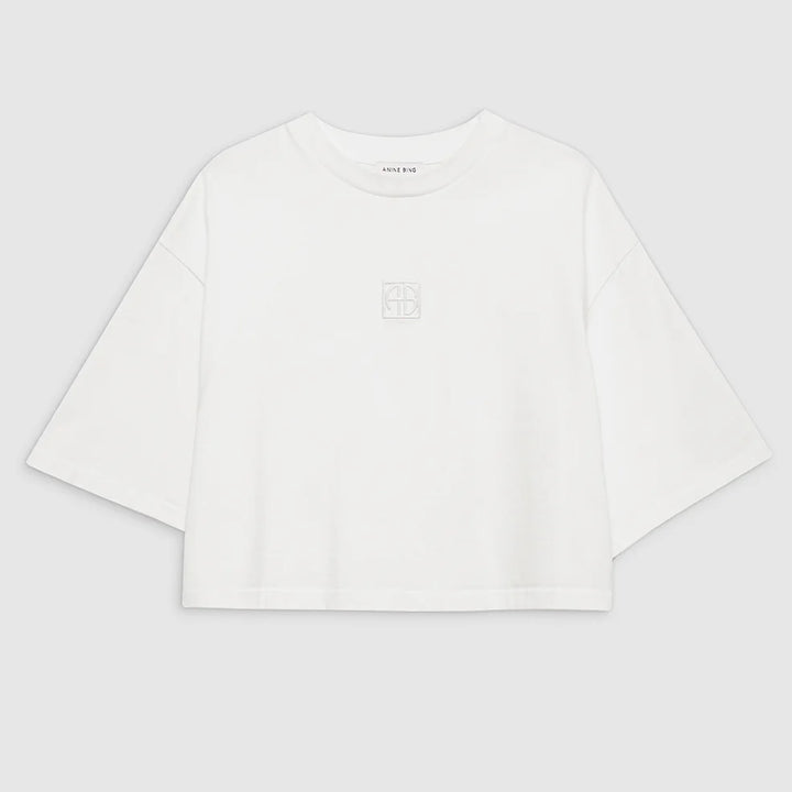 White Myers Cropped Tee