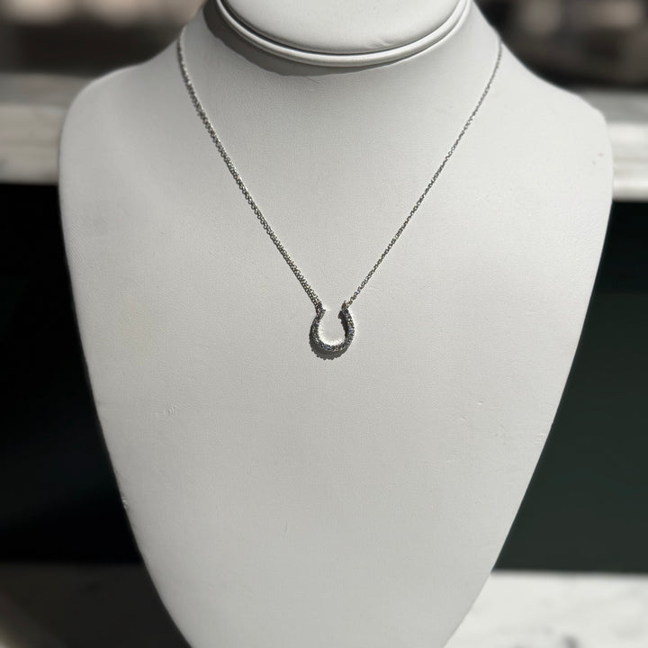 Diamond Horseshoe Pendant Necklace