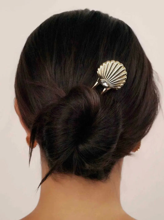 Gold Santorini Shell Hair Pin