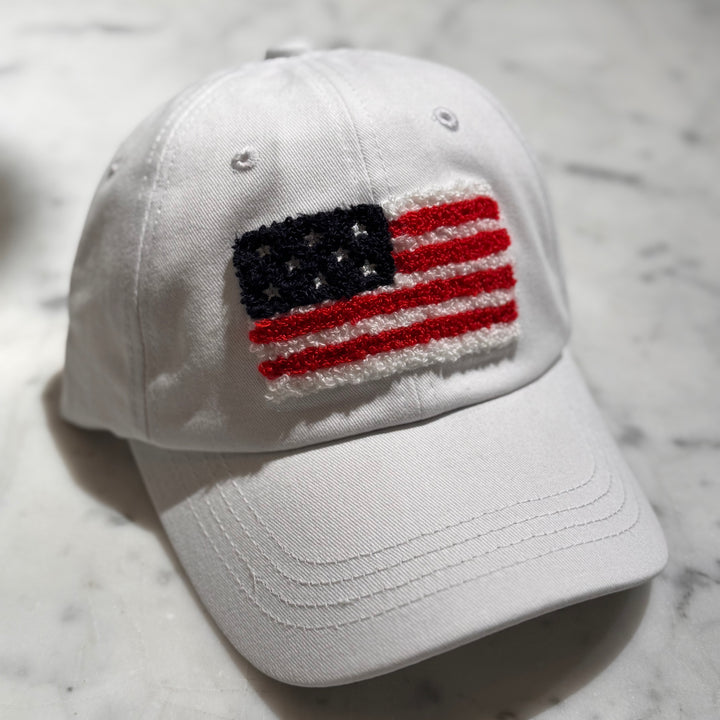 American Flag Patched Cotton Baseball Cap