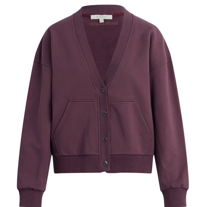 Burgundy Dahlia Cutesy Crop Cardigan