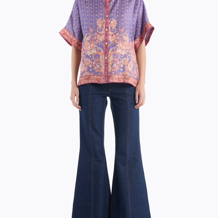 Iris Filigree Rosa Top