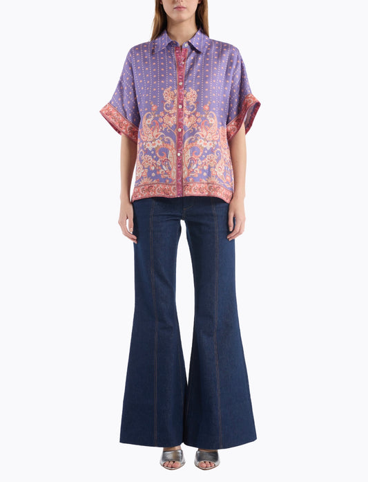 Iris Filigree Rosa Top