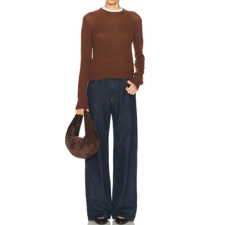 Nutmeg Cashmere Easy Long Sleeve Crew