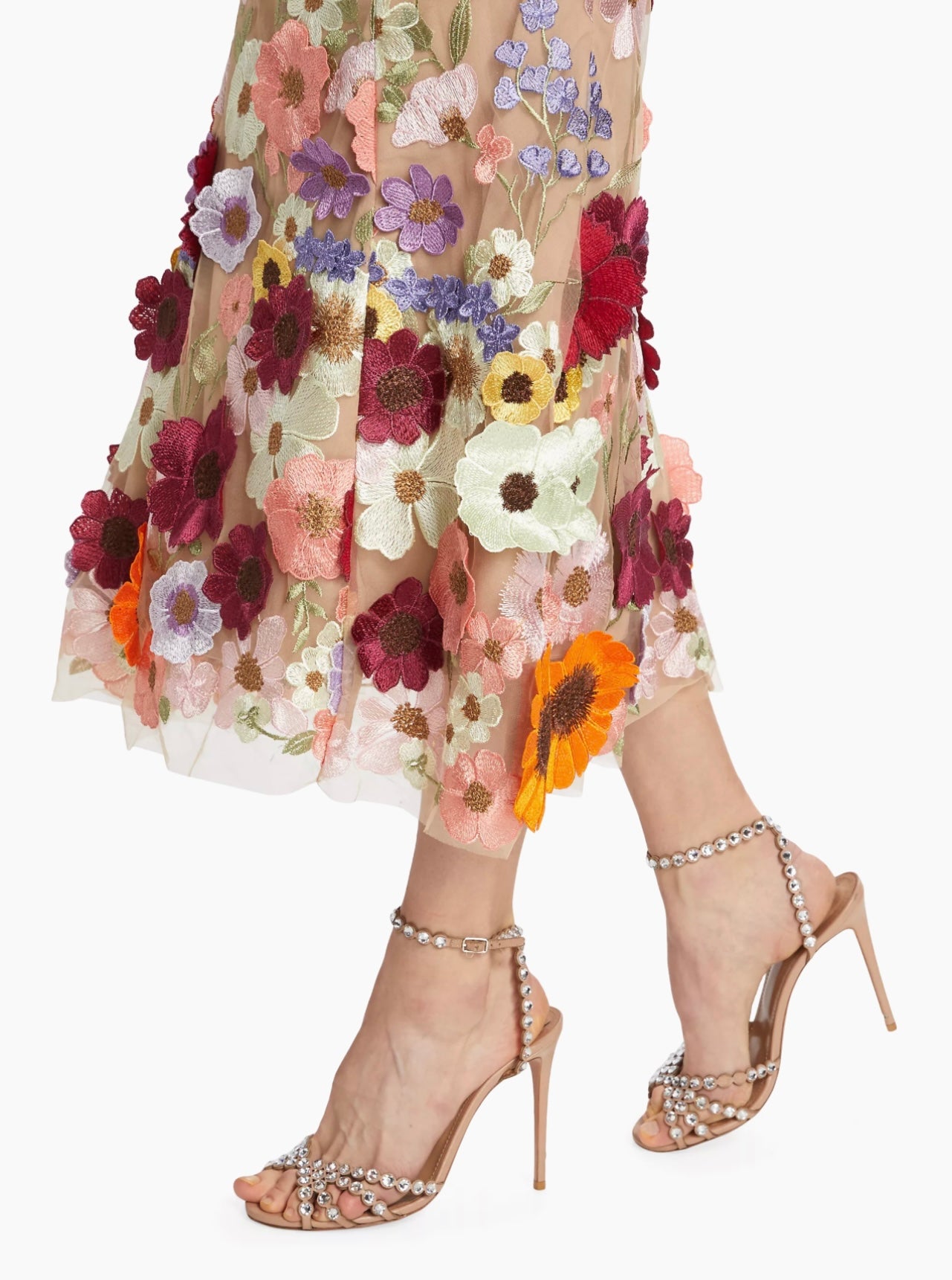 Shannon 3D Floral Midi Dress
