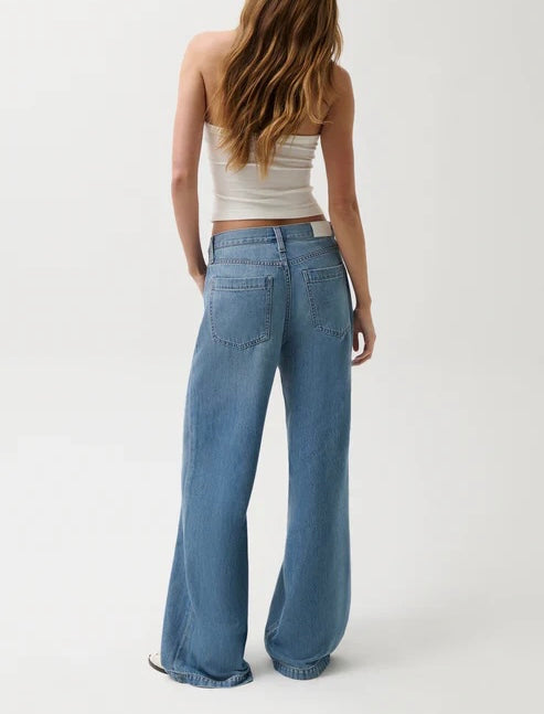 Expanse Jadyn Drawcord Low Slung Palazzo Denim