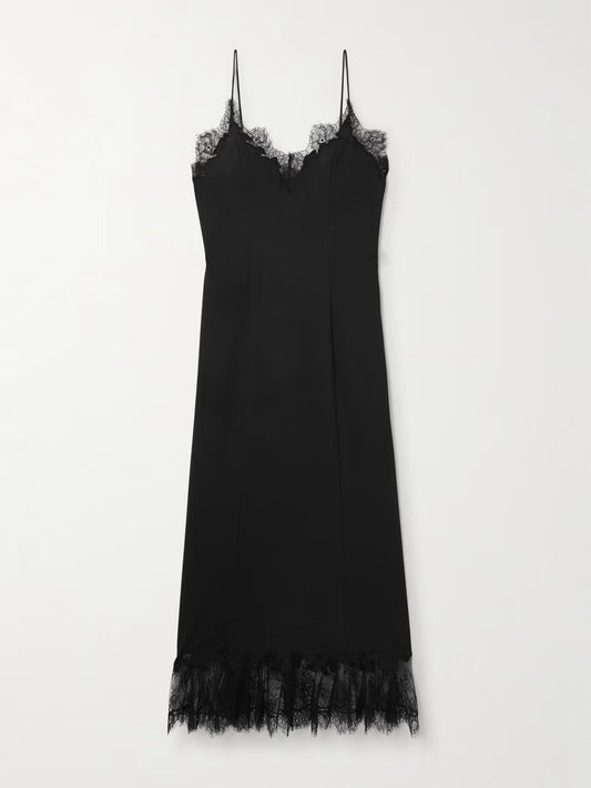 Nadia Lace Trimmed Midi Dress