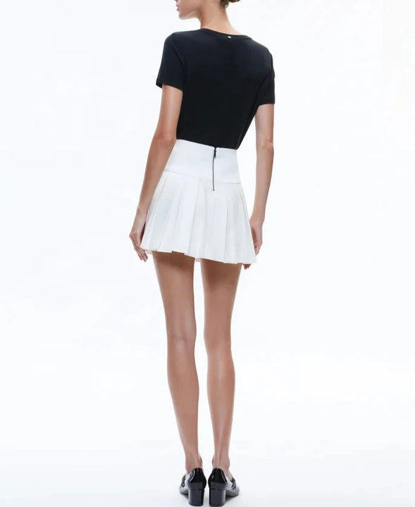 Emilie Box Pleat Mini Skirt