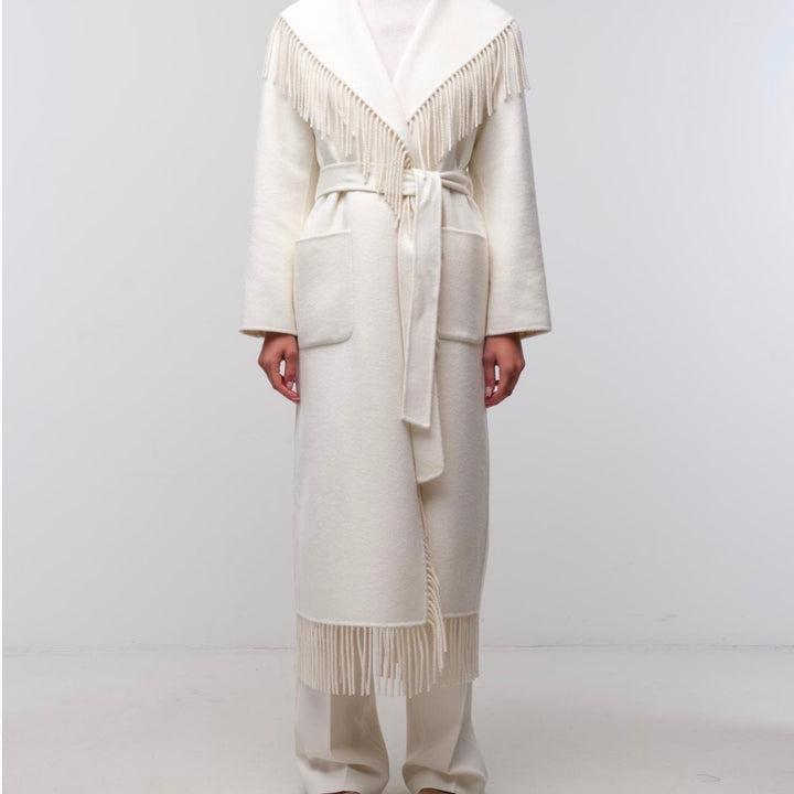 Frost Carrie Fringe Robe Coat
