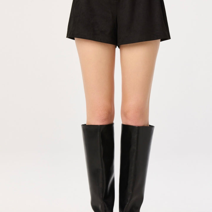 Black Rain Belted Shorts