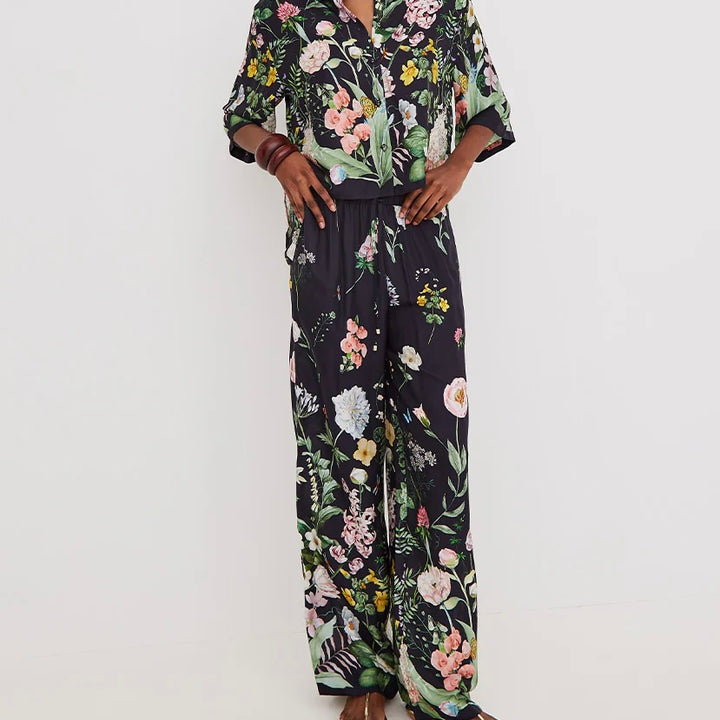 Navy Bloomsfield Girona Pant