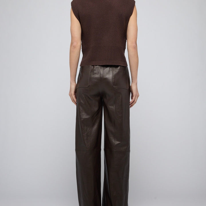 Chocolate Maple Wool Cashmere Top