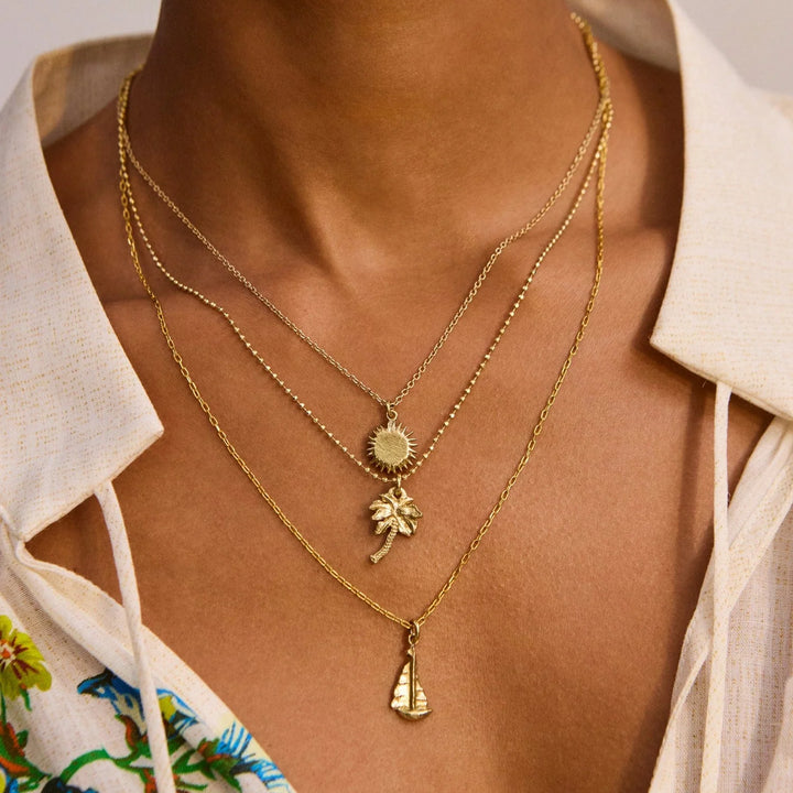 Gold Calypso Multi Charm Necklace