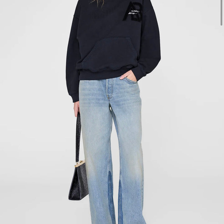 Vintage Black Jaci Letterman Hoodie