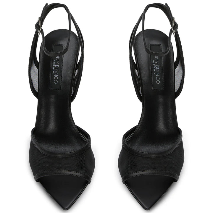 Miley Black Nylon Heel