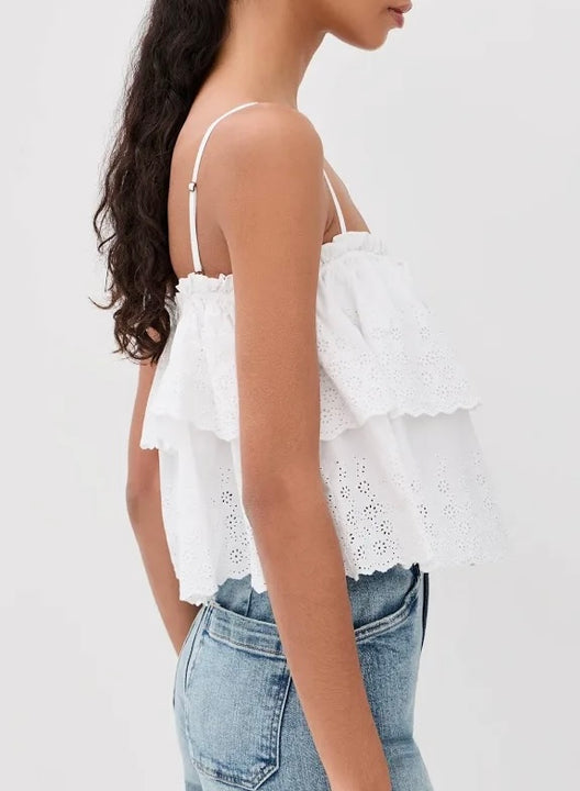 White Oseanna Embroidered Top