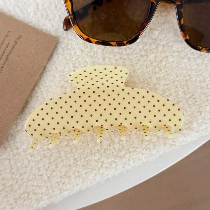 Vintage Butter Polka Dot Claw