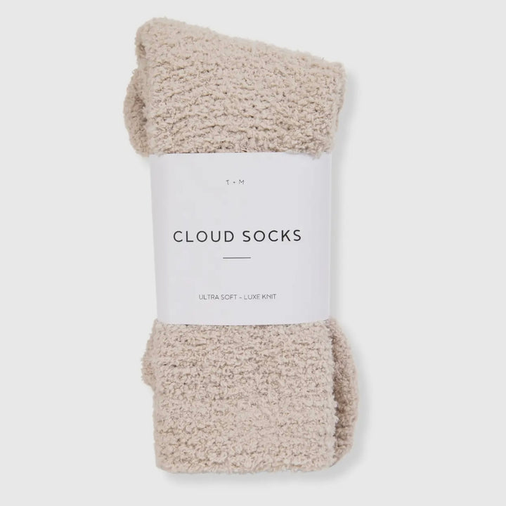 Beige Luxe Cloud Socks