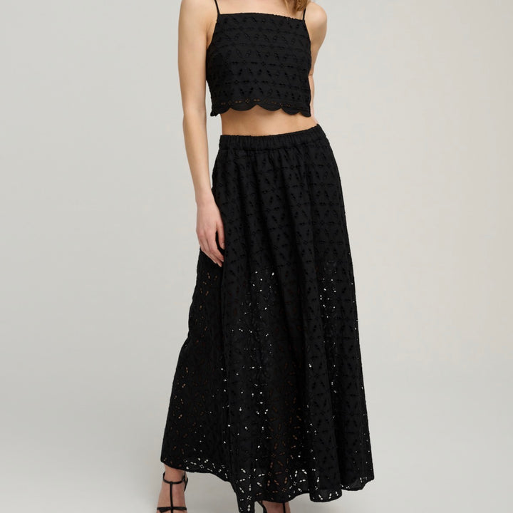 Black Pretty Please Maxi Skirt