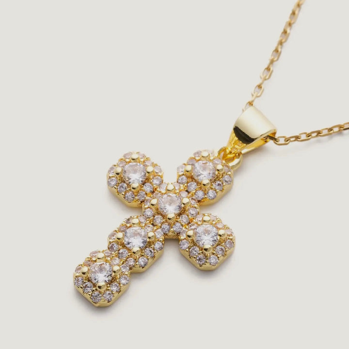 Adjustable Diamond Cross Necklace