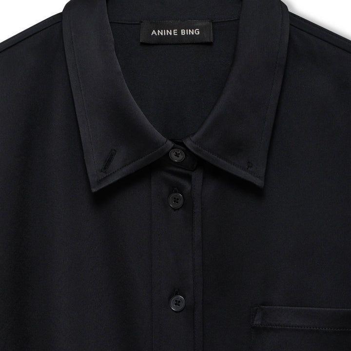 Black Scott Cropped Shirt